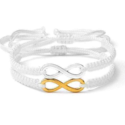 __switch:Blanc Bracelet Couple Infini