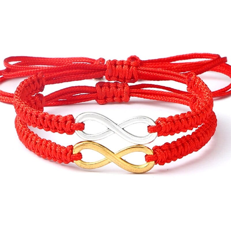 __switch:Rouge Bracelet Couple avec symbole Infini